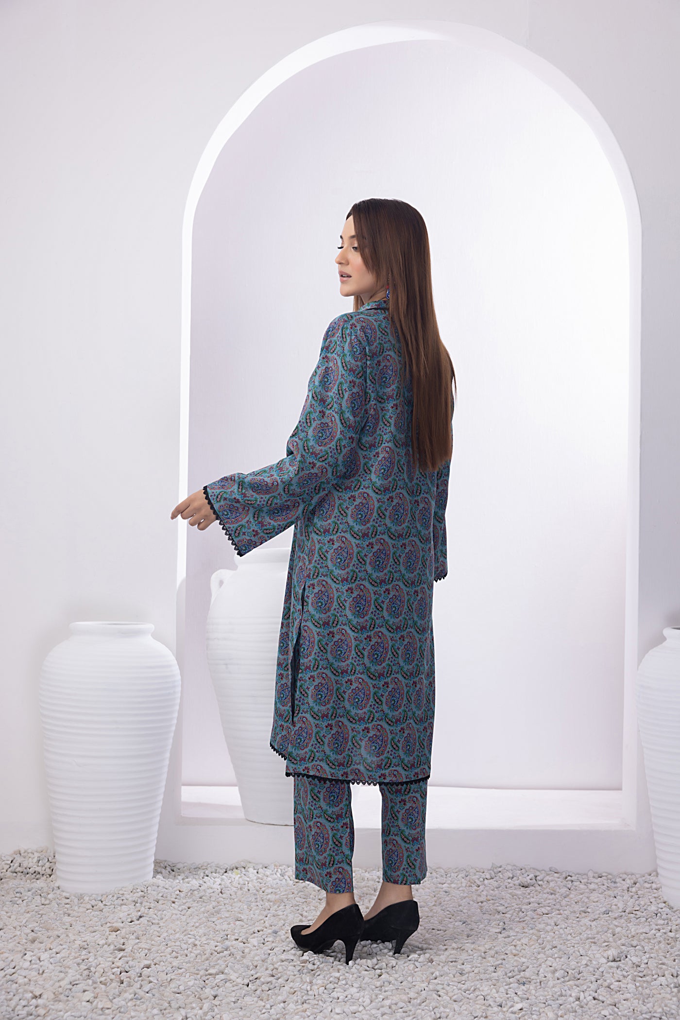 Gul Ahmed 2PC Unstitched Printed Dhanak Shirt Printed Dhanak Trouser WNST-32079