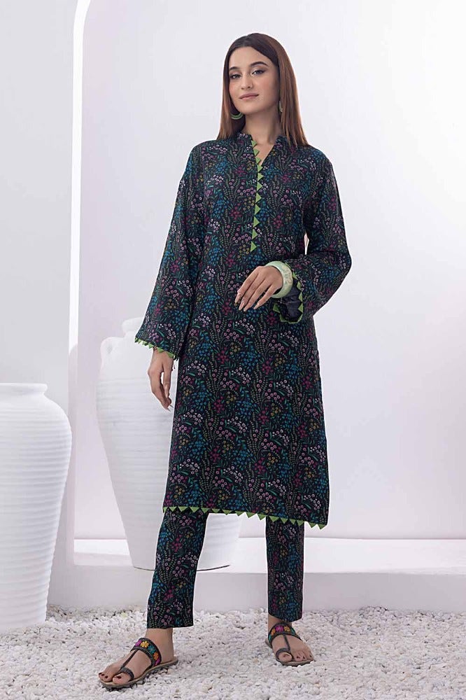 Gul Ahmed 2 Piece Printed Dhanak Unstitched Suit WNST-32081