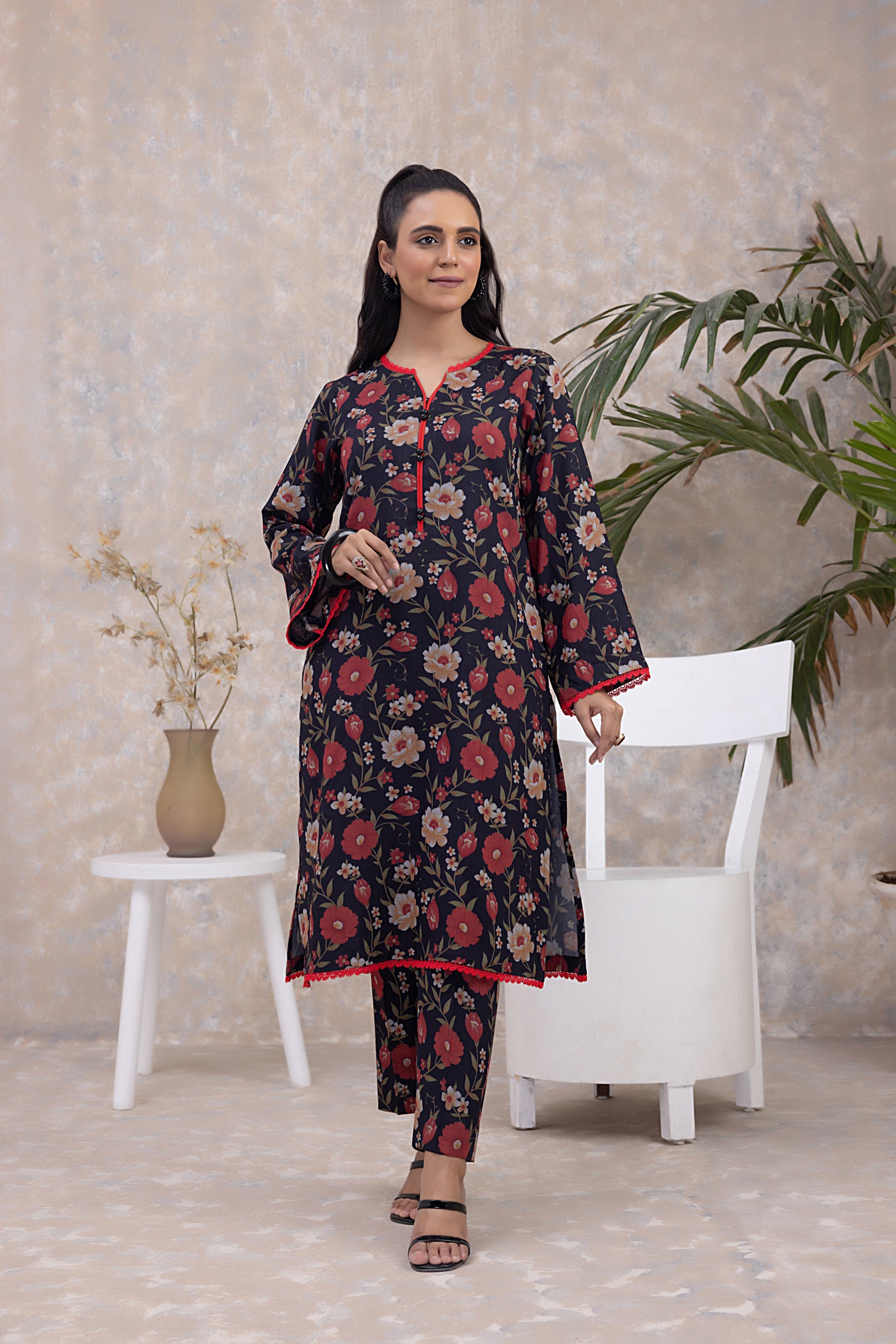 Gul Ahmed 2PC Unstitched Printed Dhanak Shirt Printed Dhanak Trouser WNST-32082