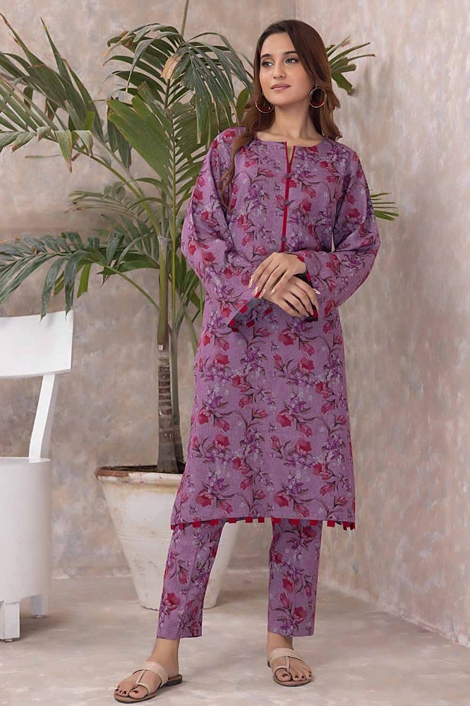 Gul Ahmed 2 Piece Printed Dhanak Unstitched Suit WNST-32084