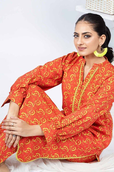 Gul Ahmed 2PC Printed Linen Unstitched Shirt with Printed Linen Trouser WNST-32089