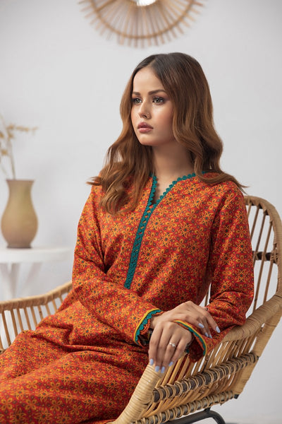 Gul Ahmed 2PC Unstitched Printed Khaddar Shirt Printed Khaddar Trouser WNST-32091