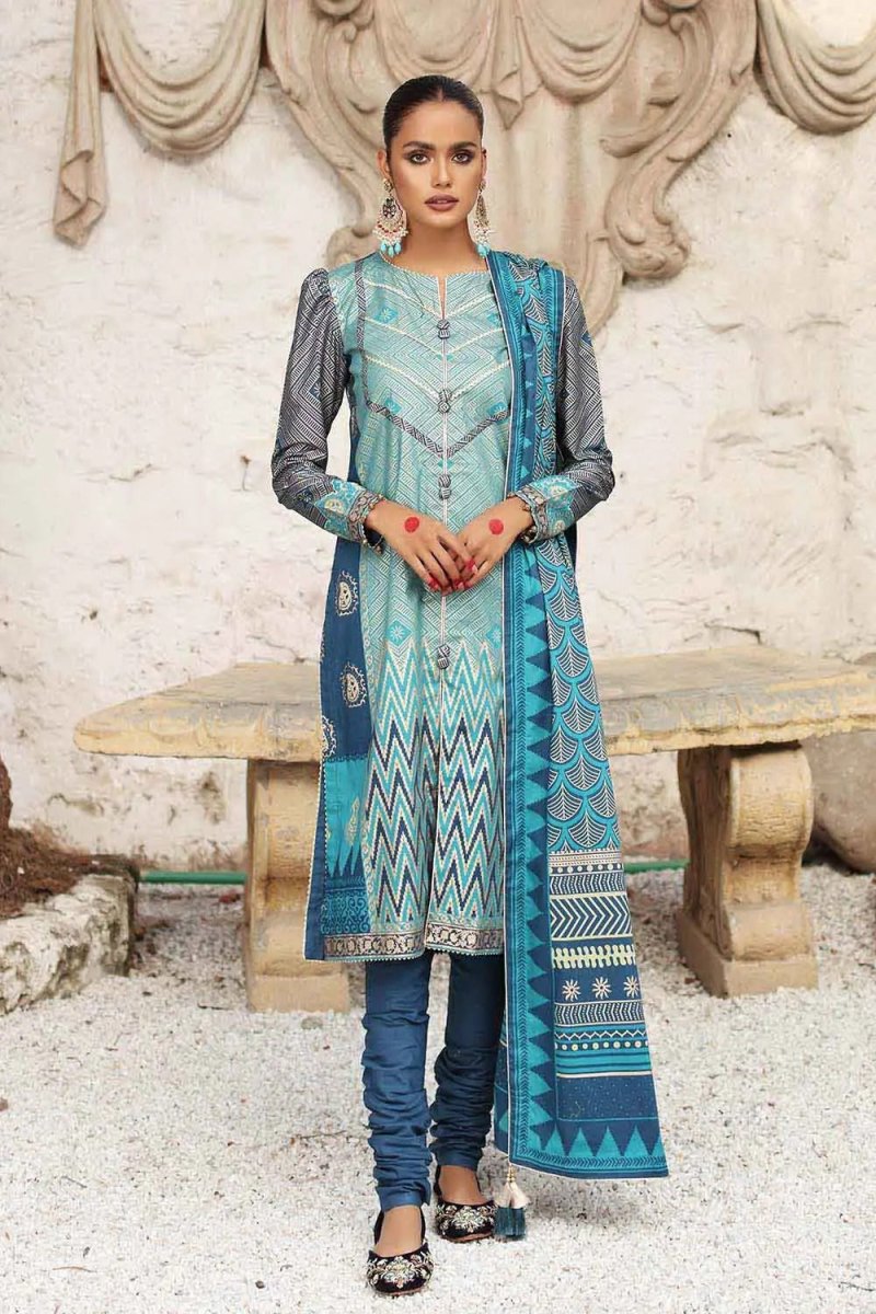 Gul Ahmed 3PC Unstitched Winter Cotton Suit WS-12002 A