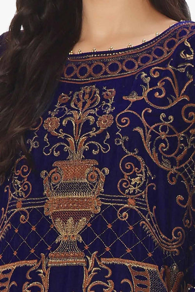 Gul Ahmed 3 Piece Unstitched Embroidered Velvet Suit with Embroidered Velvet Dupatta WV-42001