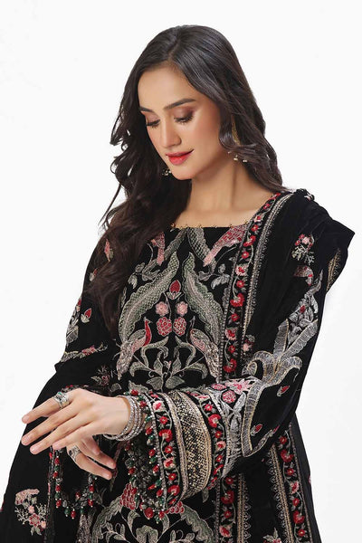 Gul Ahmed 3 Piece Unstitched Embroidered Velvet Suit with Embroidered Velvet Dupatta WV-42002