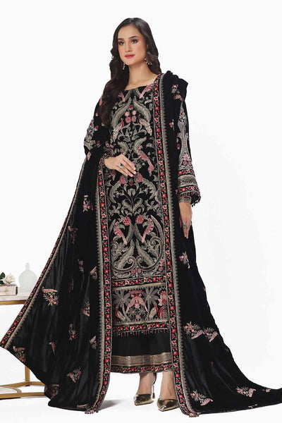 Gul Ahmed 3 Piece Unstitched Embroidered Velvet Suit with Embroidered Velvet Dupatta WV-42002