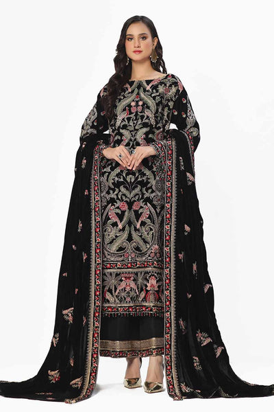 Gul Ahmed 3 Piece Unstitched Embroidered Velvet Suit with Embroidered Velvet Dupatta WV-42002