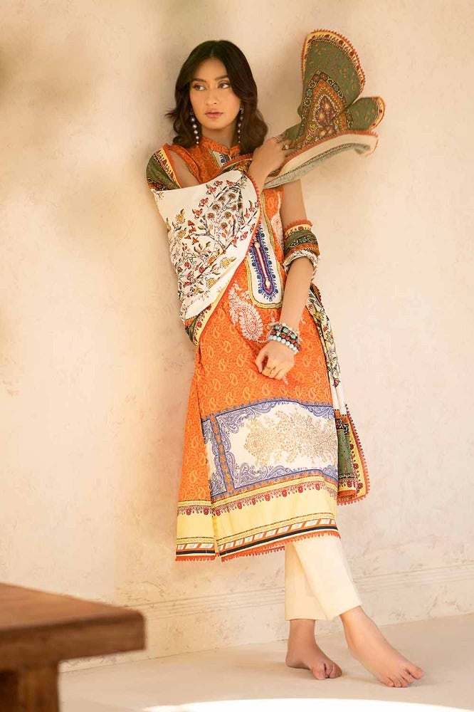 Gul Ahmed 3PC Printed Embroidered Lawn Unstitched Suit CL-42092