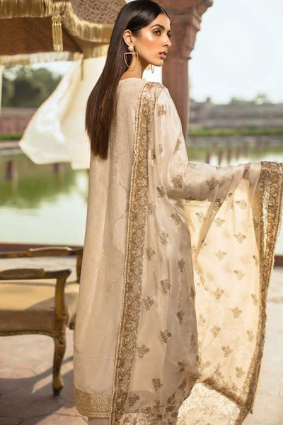 Gul Ahmed 3 Pc Stitched Luxury Collection - EA-59 - Off White