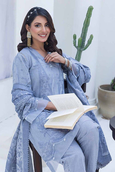 Gul Ahmed 3PC Chambray Jacquard Unstitched Suit MJ-42032