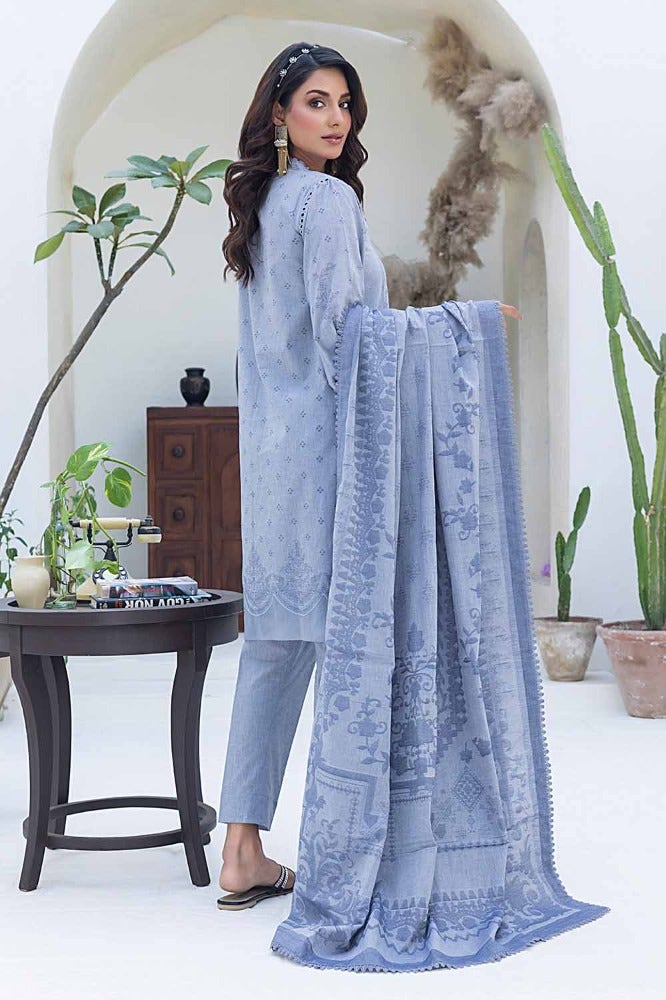 Gul Ahmed 3PC Chambray Jacquard Unstitched Suit MJ-42032