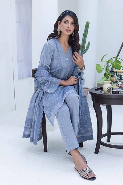 Gul Ahmed 3PC Chambray Jacquard Unstitched Suit MJ-42032