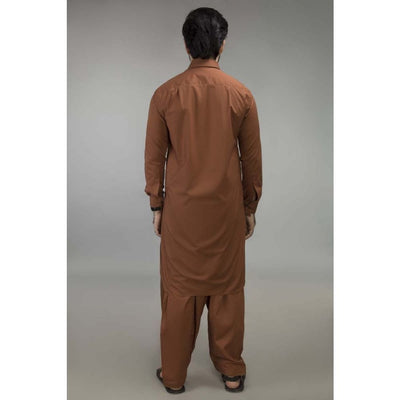 Gul Ahmed Ready to Wear Regular Fit Poly Viscose Rust Stitched Shalwar Kameez SKP-621