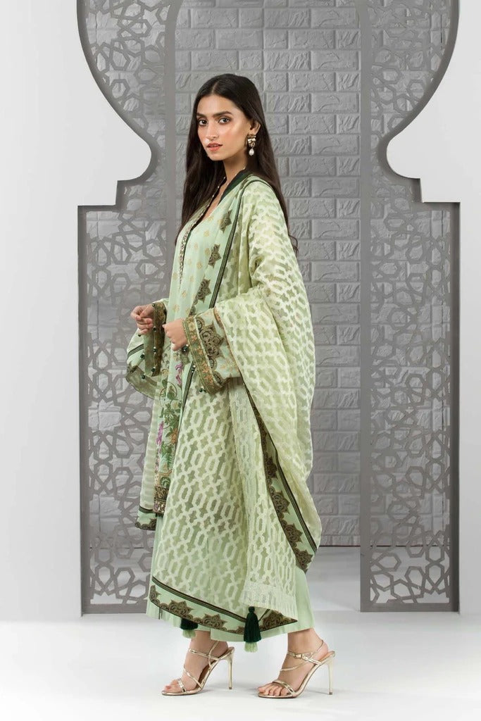Sapphire 3 Piece Unstitched Digital Printed & Embroidered Textured Lawn Sylvan - V4