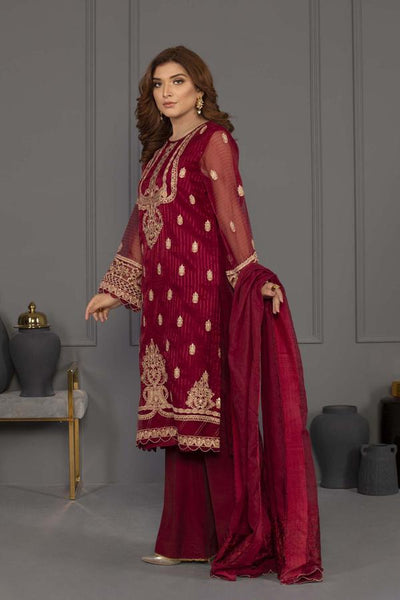 Sapphire 3 Piece Unstitched Embroidered Ladies Suit Cherry Affair - V4