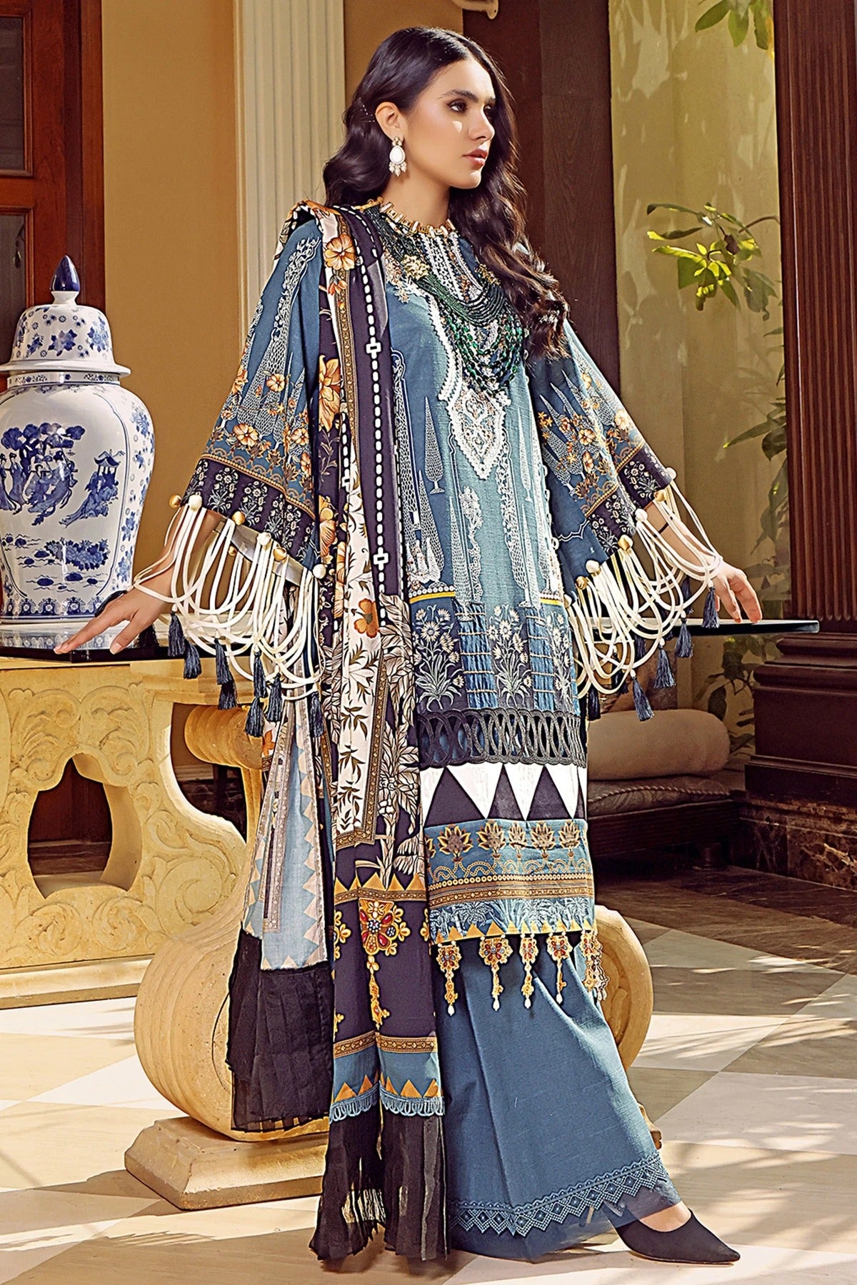 Jade Classic Revitalized by Firdous Lawn 3 Piece Unstitched Printed Khaddar Suit - D-19893 A