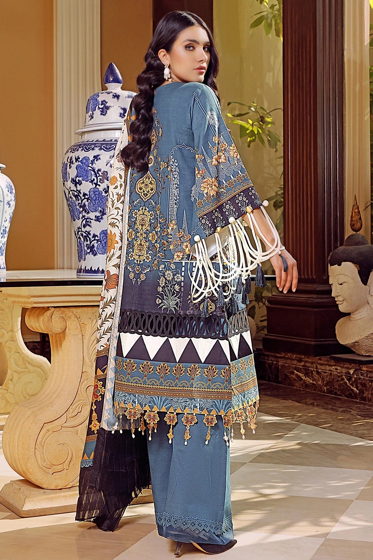 Jade Classic Revitalized by Firdous Lawn 3 Piece Unstitched Printed Khaddar Suit - D-19893 A