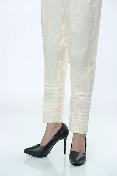 LSM Embroidered Stitched Trousers LSM-1617-Cream