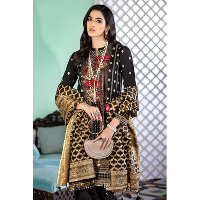 Gul Ahmed 3 PC Embroidered-Suit with Jacquard Dupatta FE-347