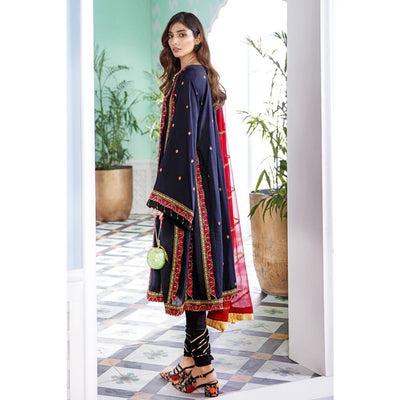 Gul Ahmed 3PC Unstitched Festive Embroidered Suit FE-321