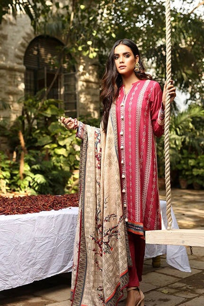 Lakhany Aangan Embroidered Unstitched 3 Piece Suit AE-6601 A