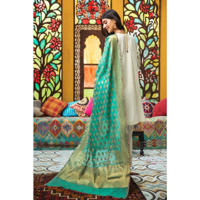 Gul Ahmed 3 PC Embroidered-Suit with Yarn Dyed Jacquard Dupatta FE-288