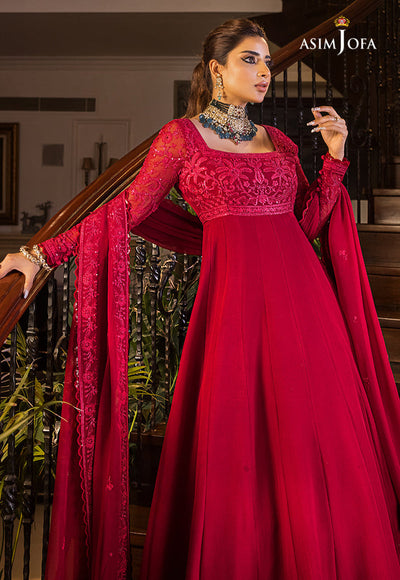 Asim Jofa 3 Piece Unstitched Embroidered Suit - AJSM-11