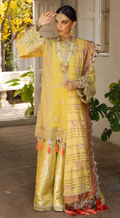 Anaya By Kiran Chaudhry 3 Piece Unstitched Embroidered Chiffon Suit - AKW22-04 ALARA