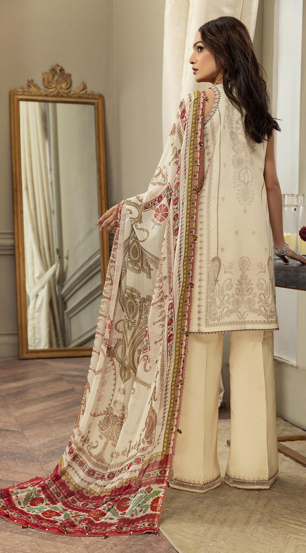 Anaya 3 Piece Unstitched Embroidered Suit - AL23-20-MANAL
