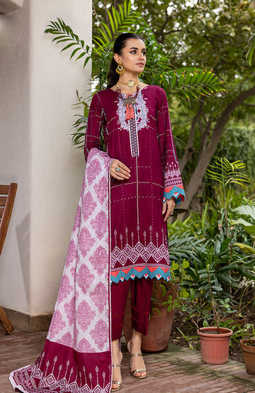 Al Zohaib 3 Piece Unstitched Lawn Suit ANL1-22-05C