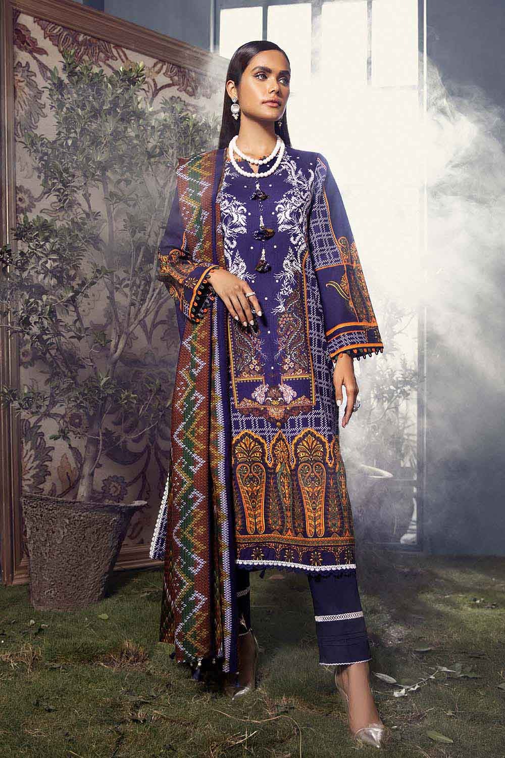 Gul Ahmed 3PC Unstitched Printed Pashmina Shawl Suit AP-12064