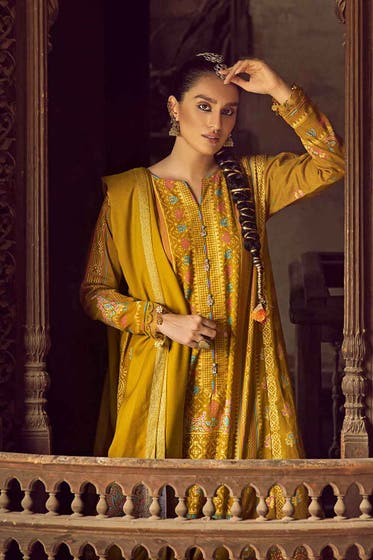 Gul Ahmed 3PC Pashmina Shawl Unstitched Suit AP-22009