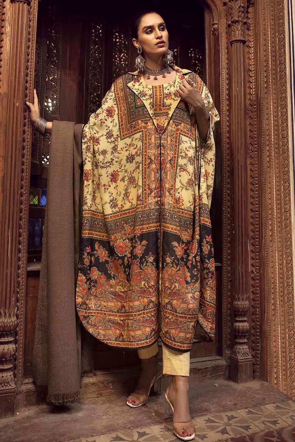 Gul Ahmed 3PC Pashmina Shawl Unstitched Suit AP-22013