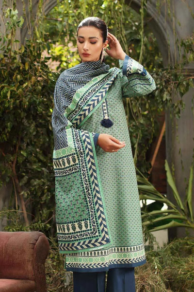 Gul Ahmed 3PC Unstitched Digital Printed Karandi Shawl Suit AY-12036 B