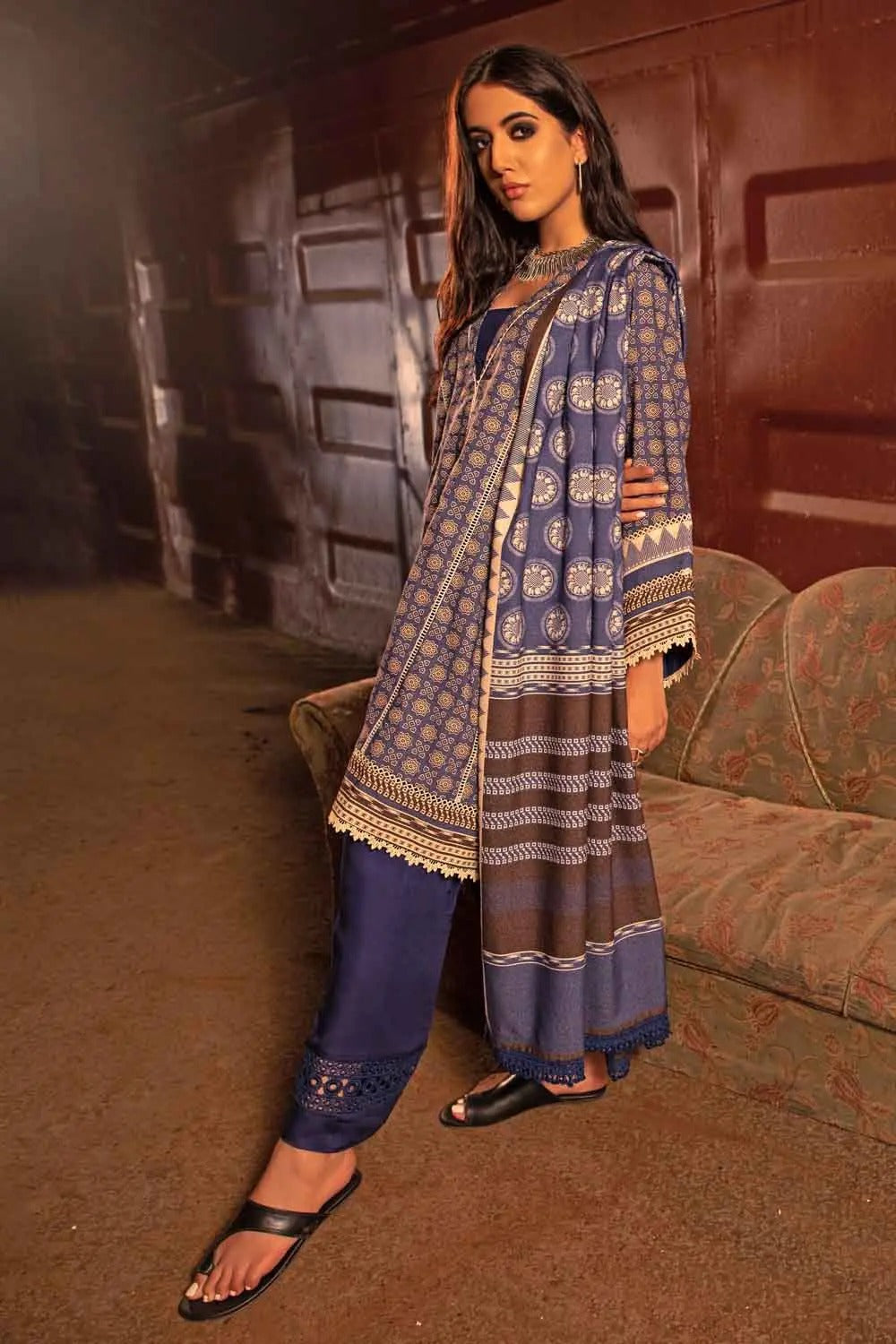 Gul Ahmed 3PC Unstitched Ayudia Suit AY-12050 B