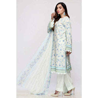 Embroidered Lawn Unstitched 3 Piece Suit BCT-19