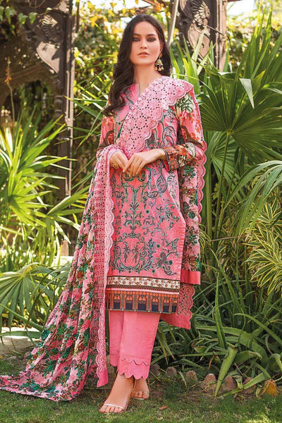 Gul Ahmed 3PC Embroidered Lawn Unstitched Suit With Schiffli Embroidered Chiffon Dupatta BCT-34