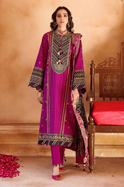 Gul Ahmed 3PC Embroidered Chunri Lawn Unstitched Suit With Chiffon Gold and Lacquer Printed Dupatta BM-32014