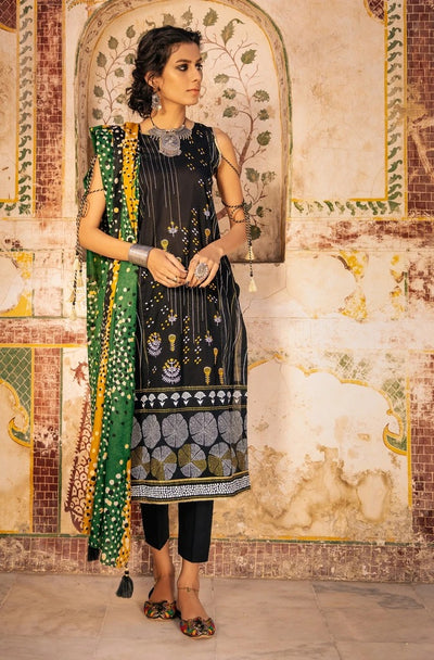 Lakhani Spring 3 Piece Unstitched Embroidered Lawn Suit BP-2043