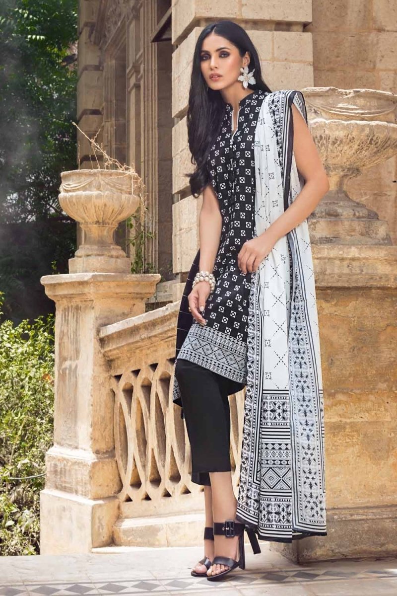 Gul Ahmed 2PC Unstitched Printed Lawn Shirt With Lawn Dupatta BT-12007