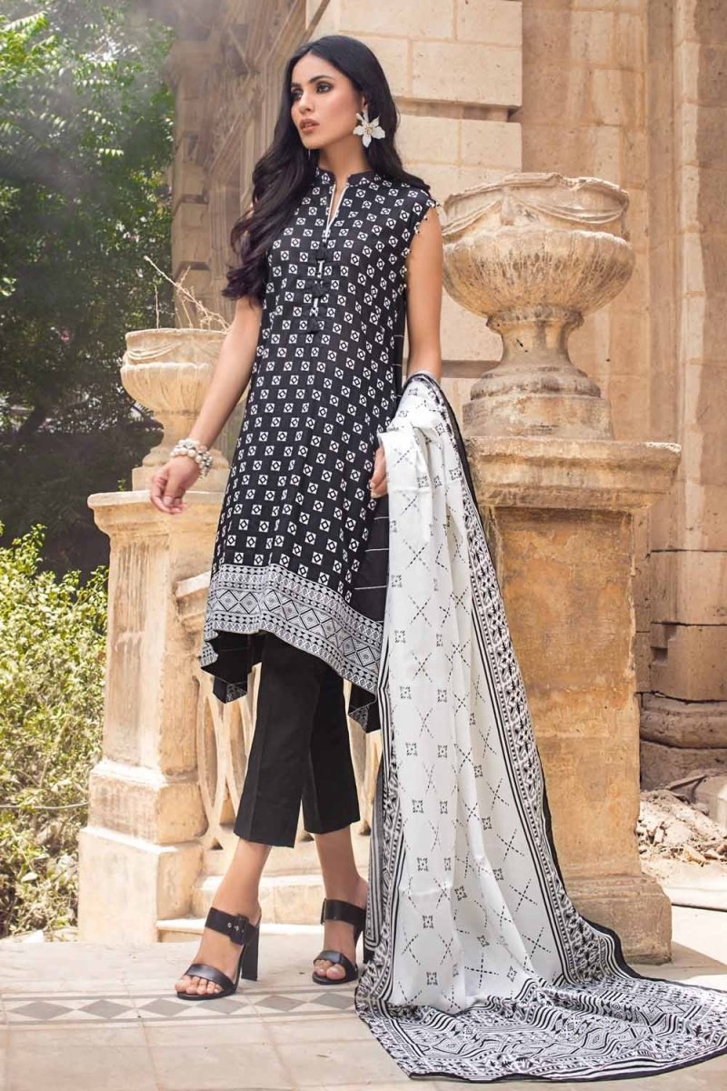 Gul Ahmed 2PC Unstitched Printed Lawn Shirt With Lawn Dupatta BT-12007