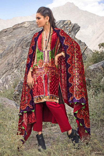 Gul Ahmed 3PC Unstitched Velvet Suit With Velvet Dupatta BVL-12010 B