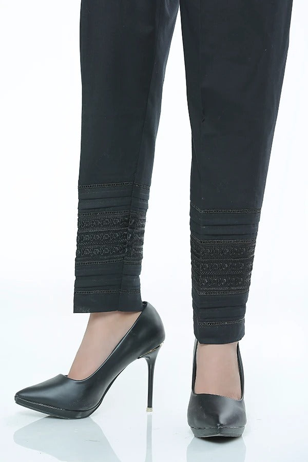 LSM Embroidered Black Stitched Trousers S20-TR-Black-1600-ST