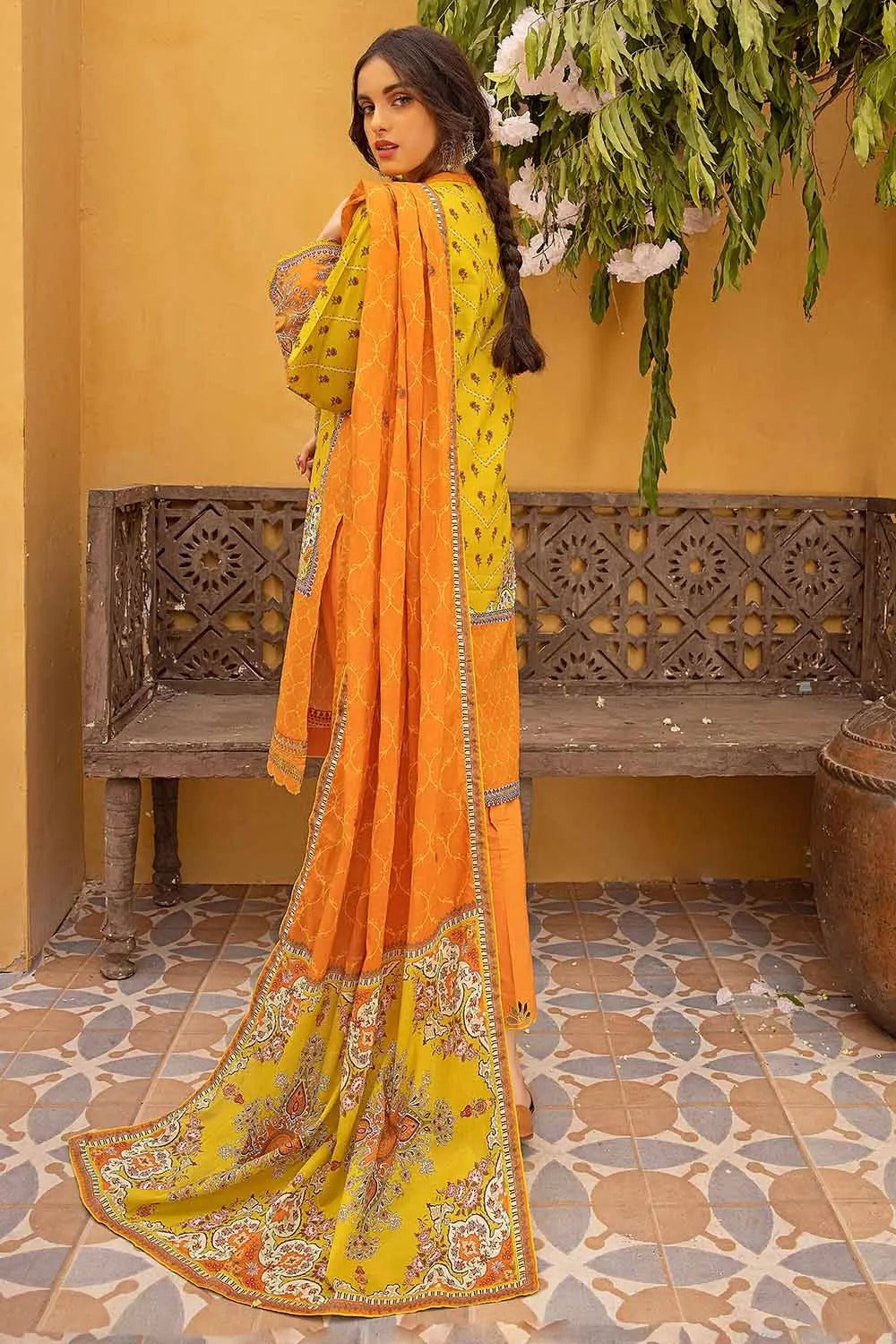 Gul Ahmed 3PC Unstitched Cotton Embroidered Suit CBE-22011