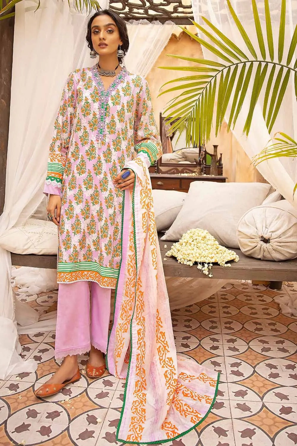 Gul Ahmed 3PC Unstitched Cotton Printed Suit CBN-22002