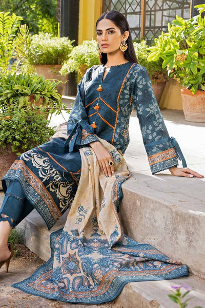 Gul Ahmed 3PC Unstitched Cotton Printed Suit CBN-22030