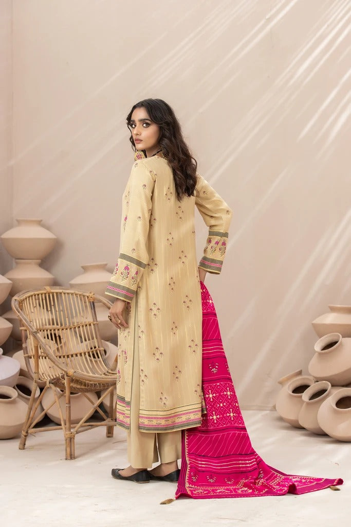 Lakhany 03 Piece Unstitched Pearl Printed Suit CGC-4012