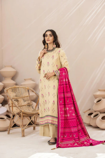 Lakhany 03 Piece Unstitched Pearl Printed Suit CGC-4012