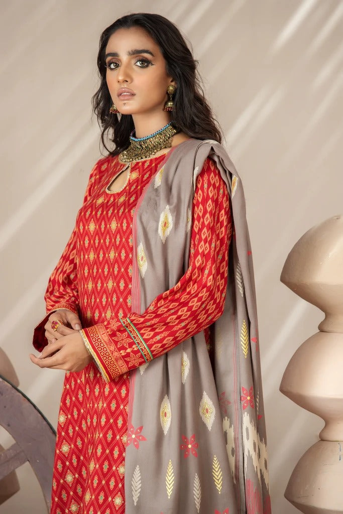 Lakhany 03 Piece Unstitched Pearl Printed Suit CGC-4018