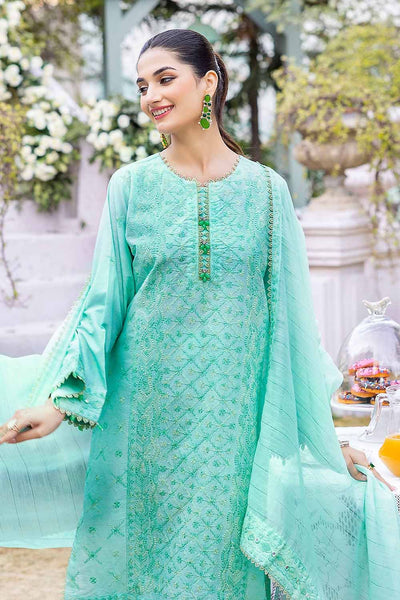 Gul Ahmed 3PC Foil Embroidered Lawn Unstitched Suit with Zari Dupatta CK-32007
